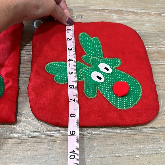 Vintage Reindeer Pot Holders Set of 2 - Picture 5 of 10